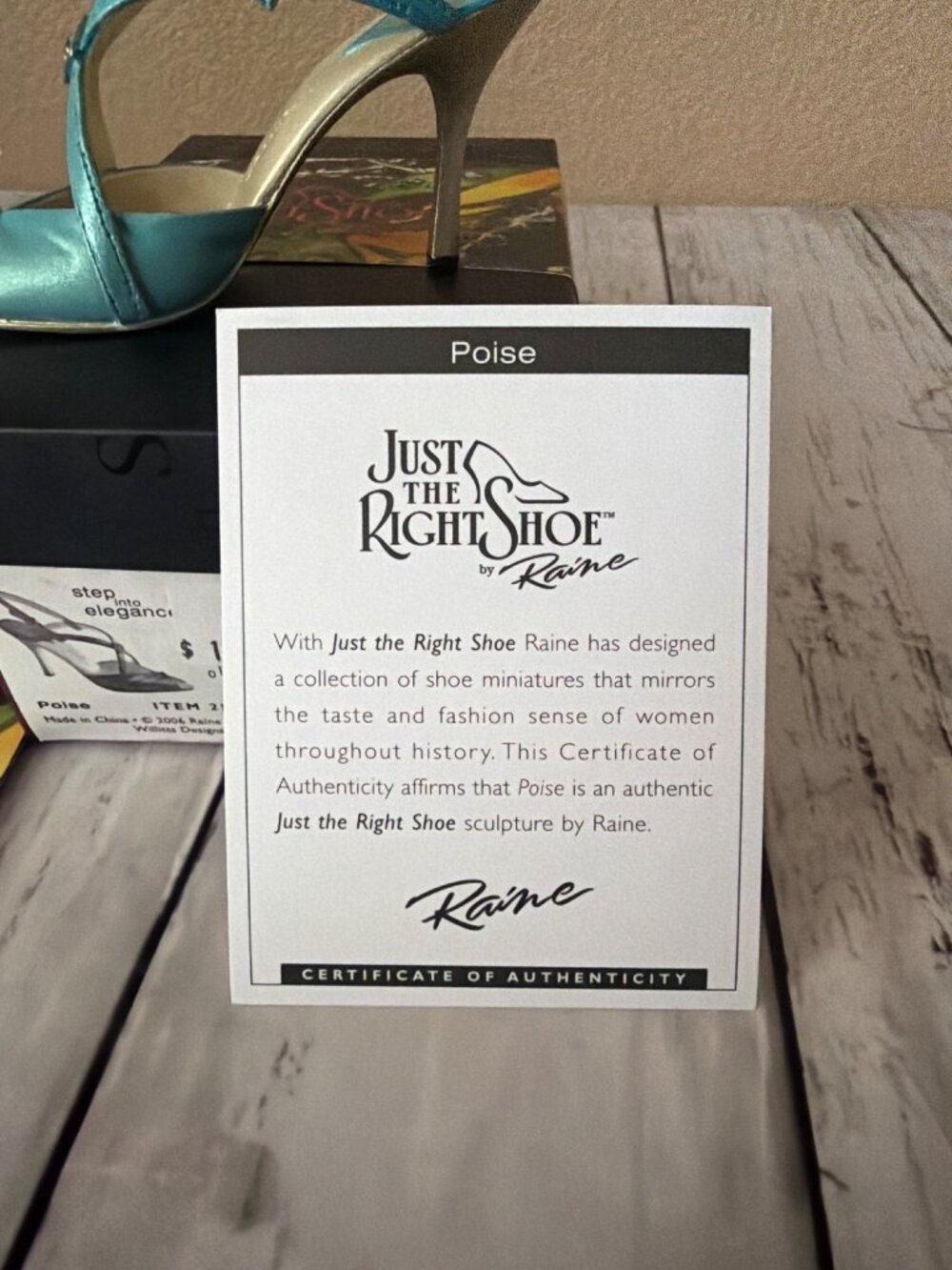 2006 Just the Right Shoe by Raine "Poise" Mini Shoe Figurine #25581 NEW w/Box - Picture 2 of 13